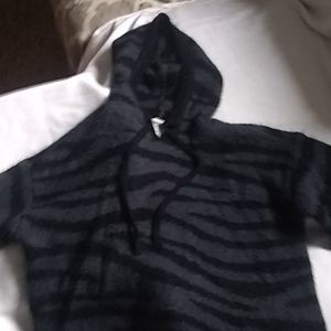 VS PINK zebra stripe crop sweater